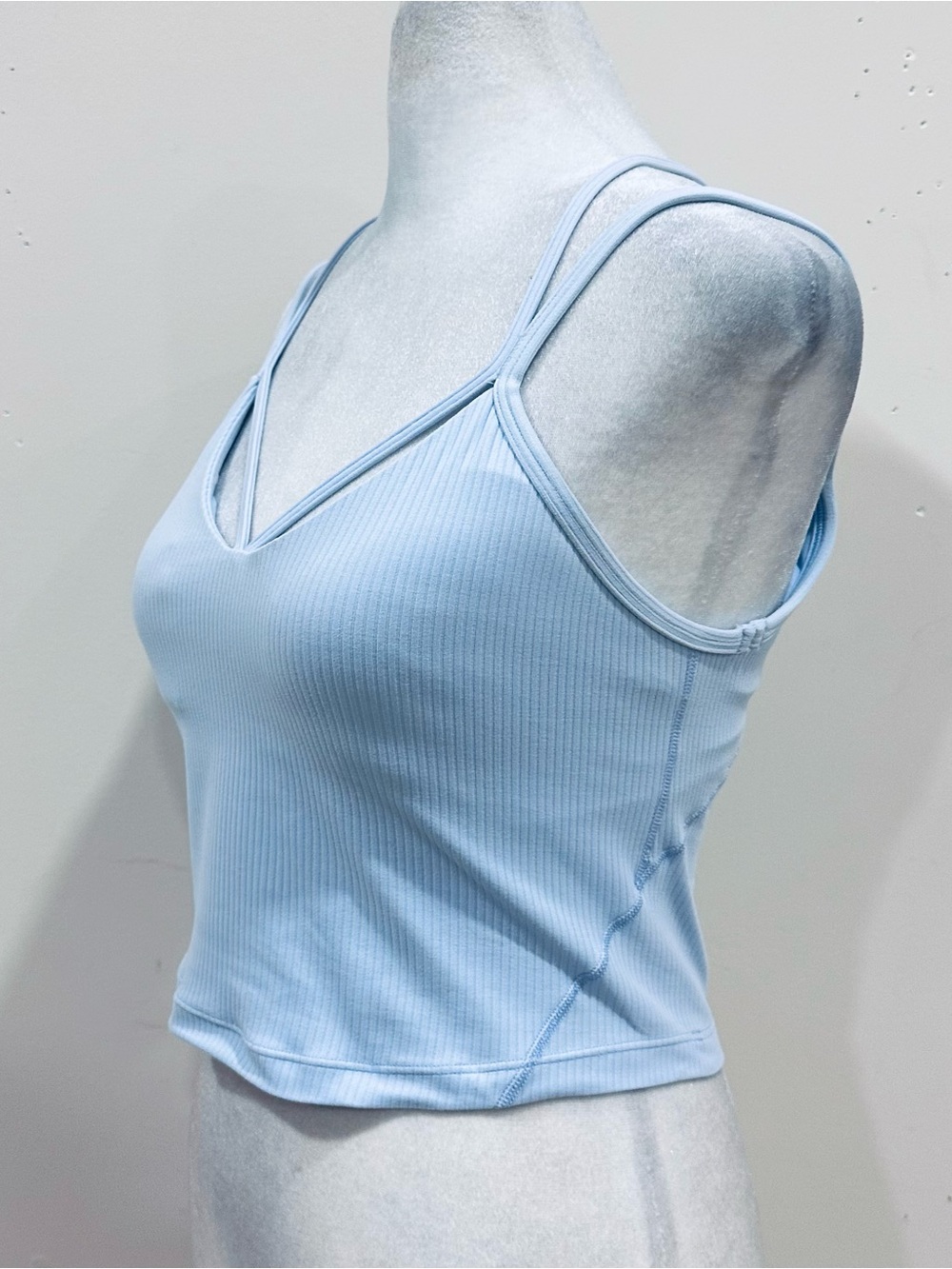 Lululemon Align Strappy Ribbed Tank Top Windmill Blue Light Support Size S - Picture 2 of 6